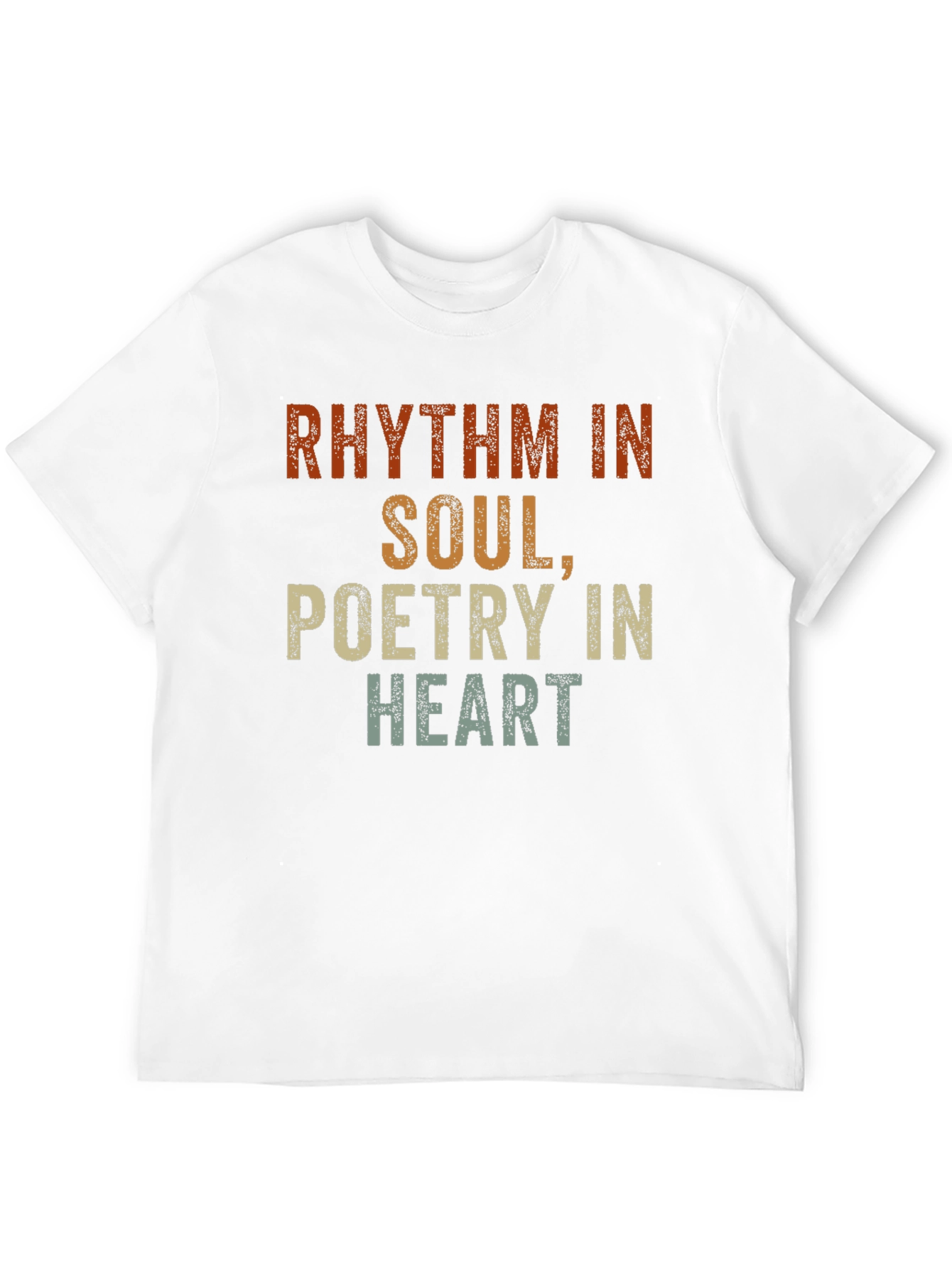 Rhythm in Soul Poetry in Heart Black T-Shirt