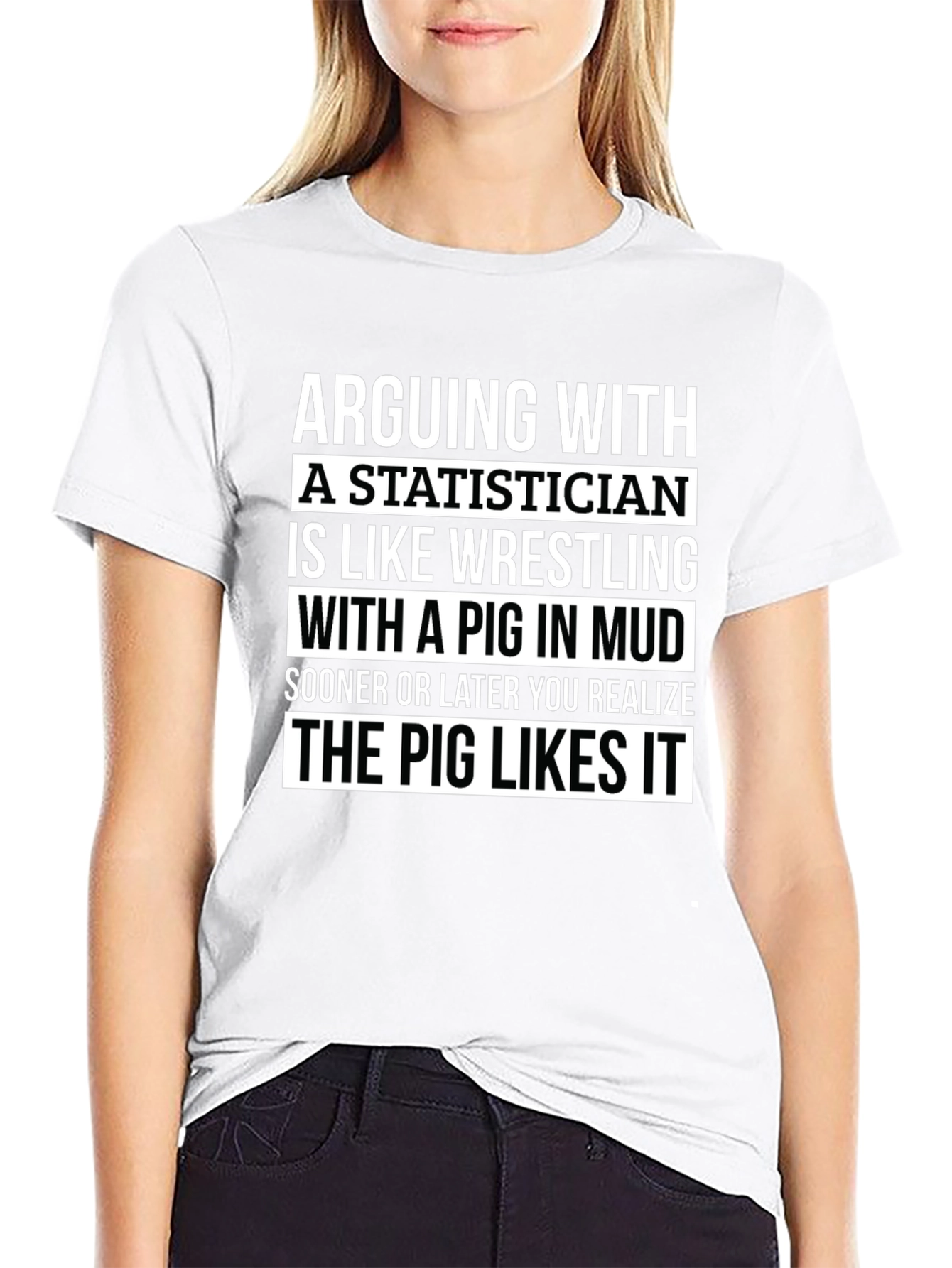 Statistician Pig Wrestling T-Shirt