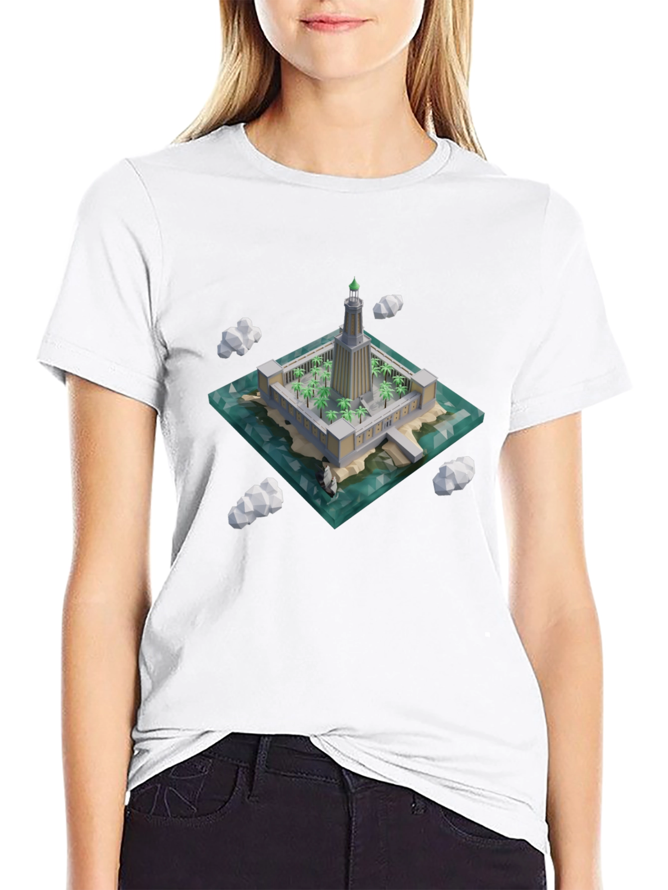 Isometric Alexandria Pharos T-Shirt