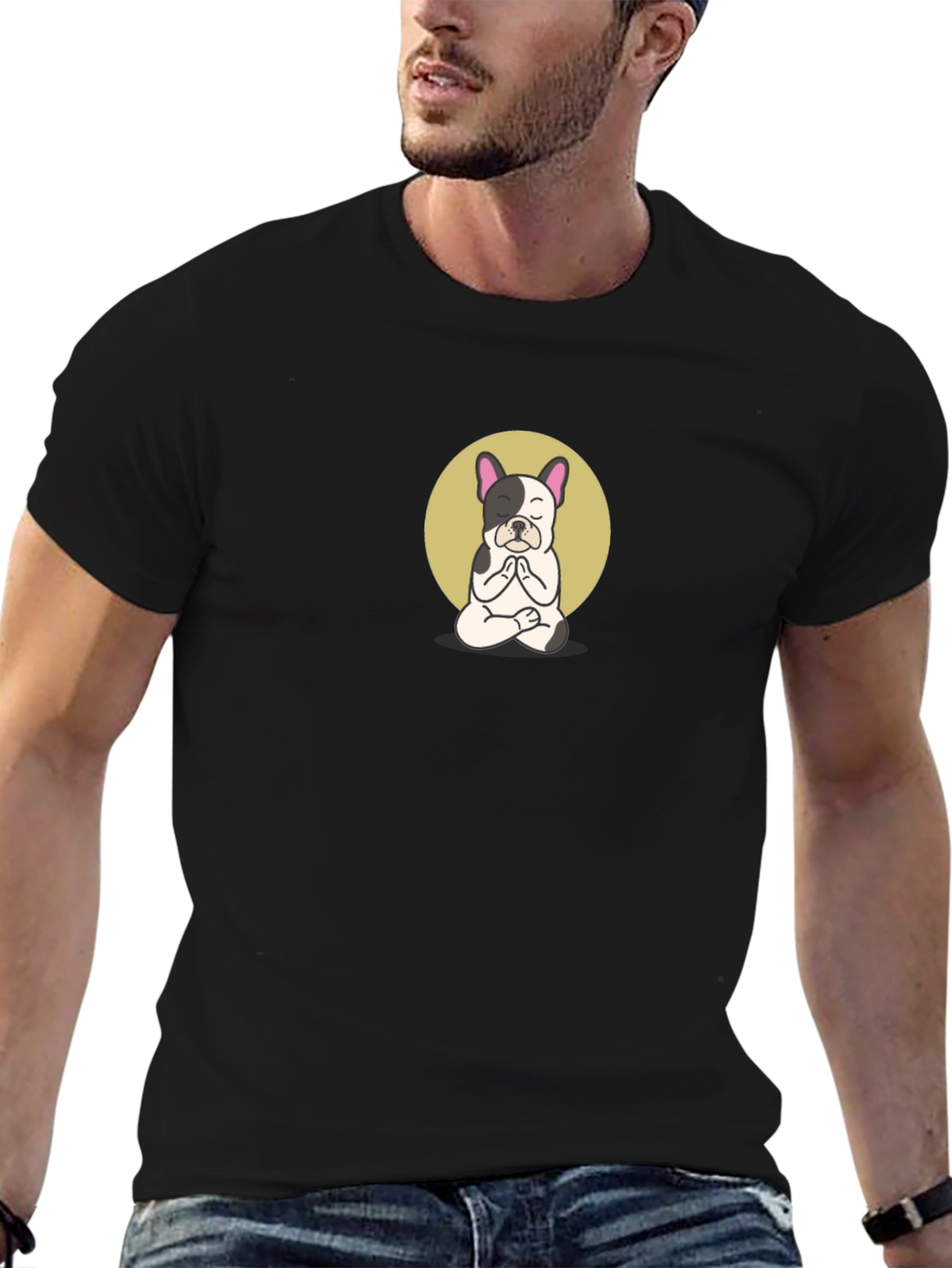 Meditating French Bulldog Graphic Tee