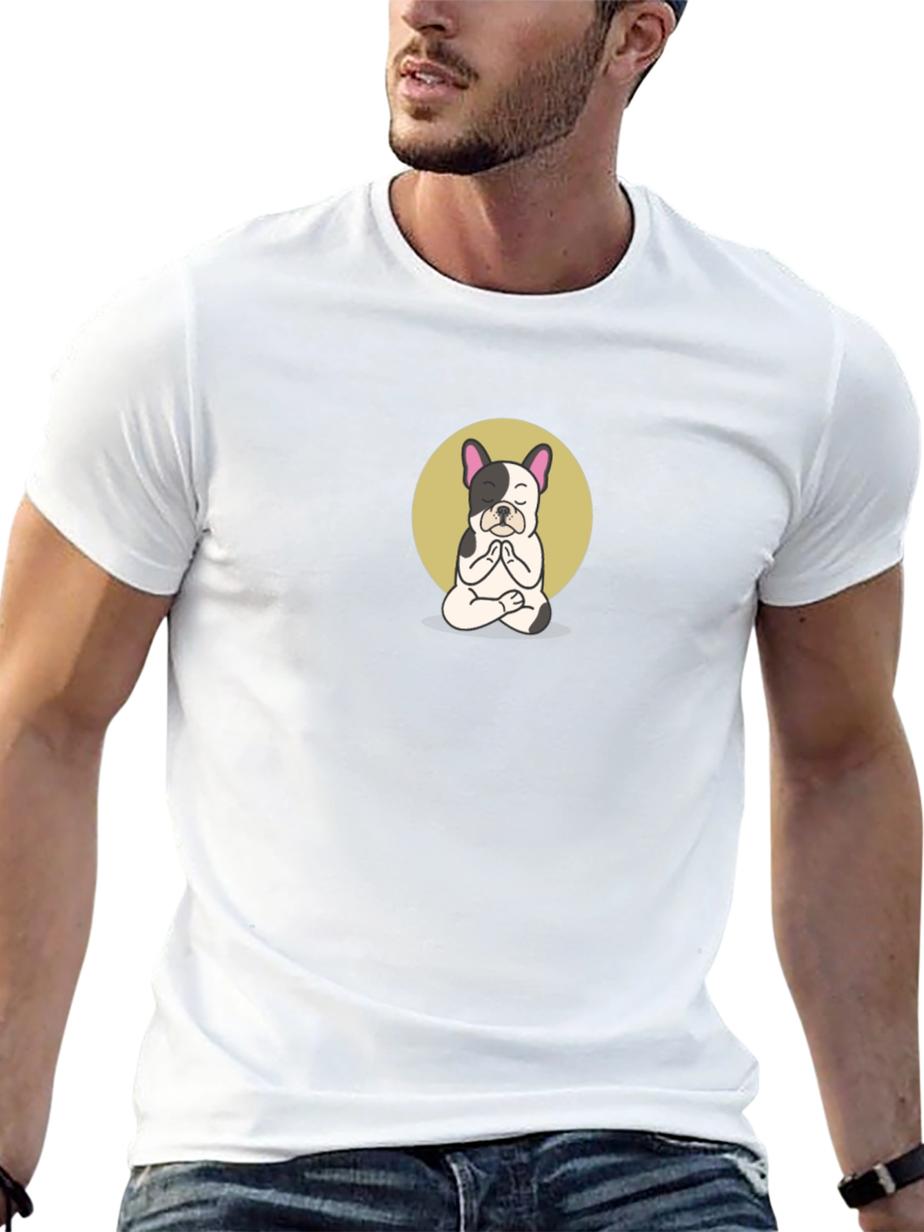 Meditating French Bulldog Graphic Tee