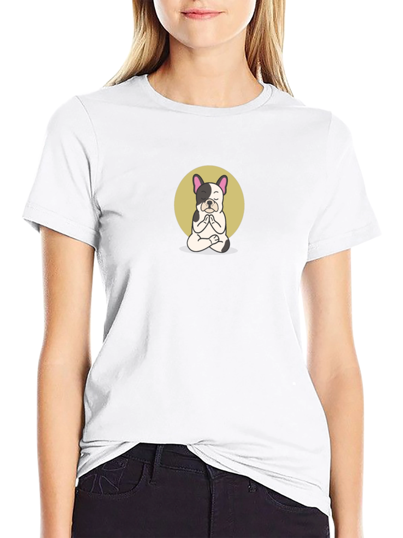 Meditating French Bulldog Graphic Tee
