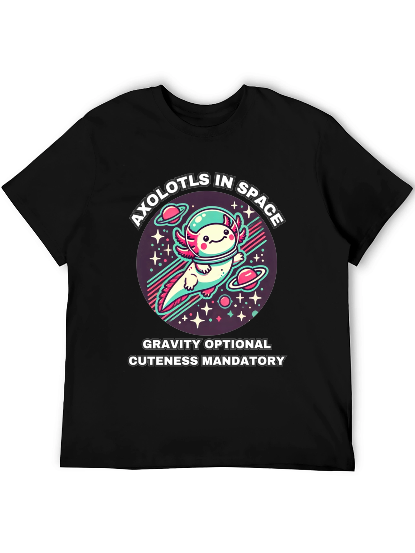 Axolotls in Space T-Shirt - Gravity Optional