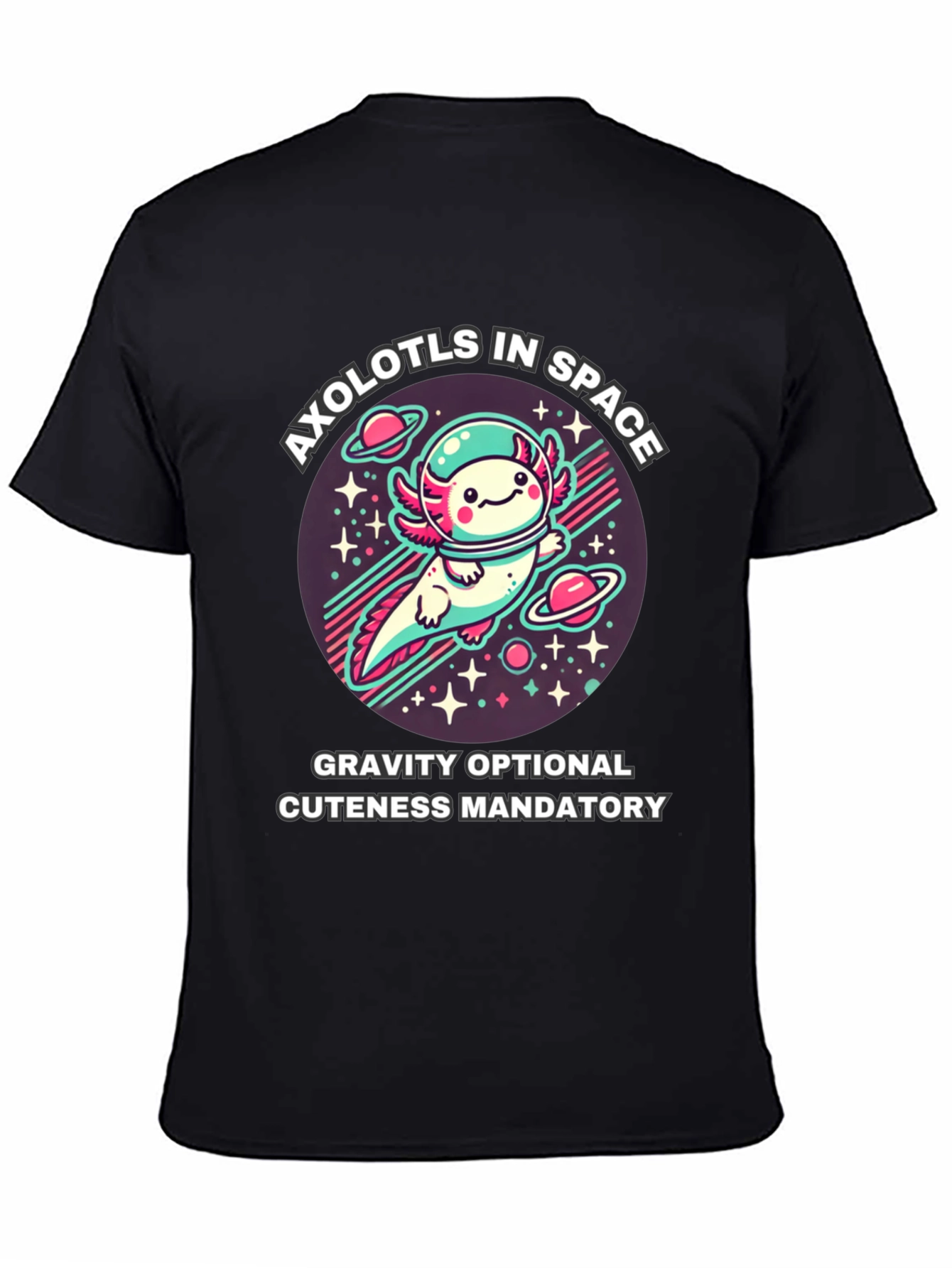 Axolotls in Space T-Shirt - Gravity Optional