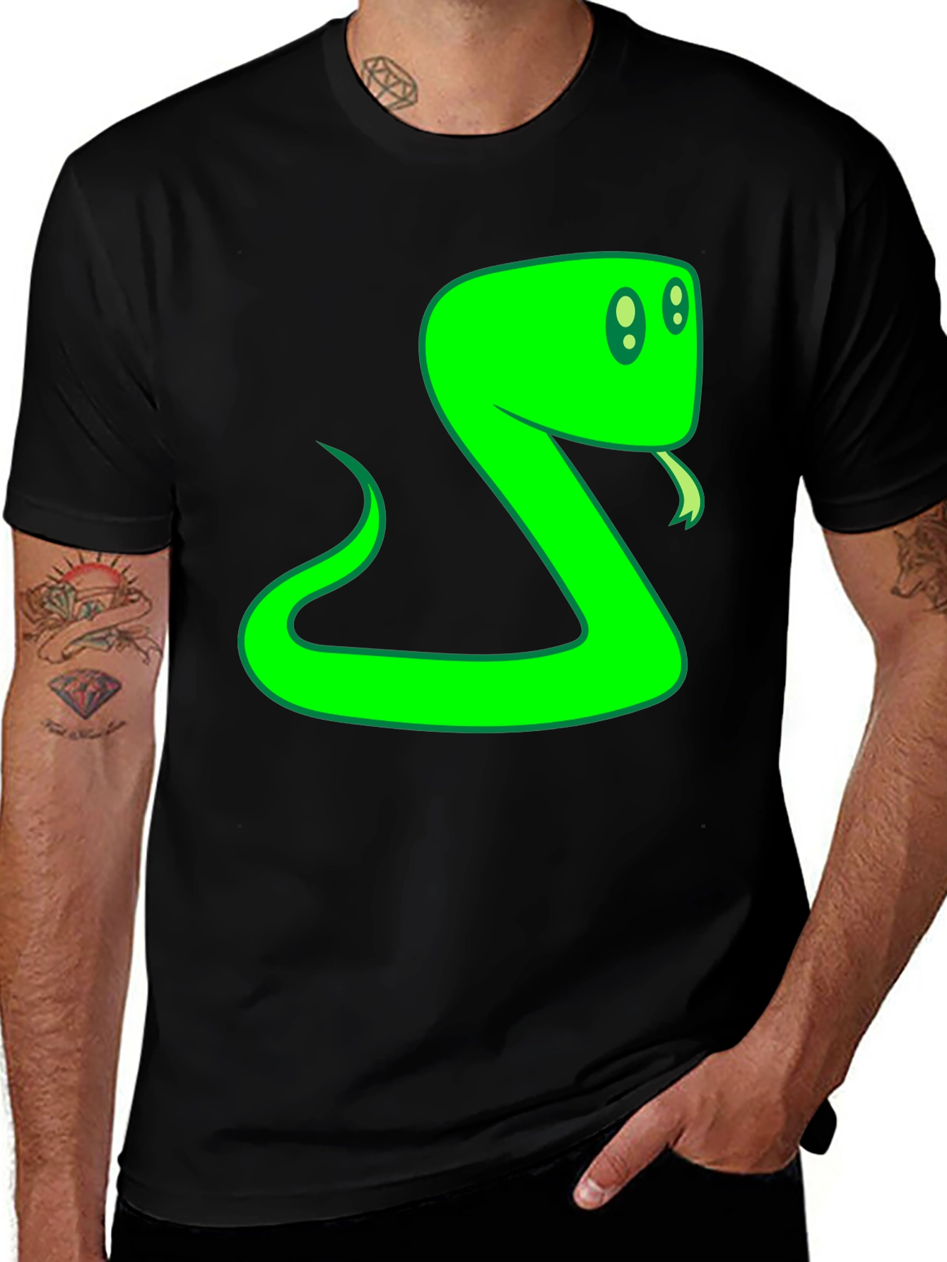 Green Snake Graphic T-Shirt