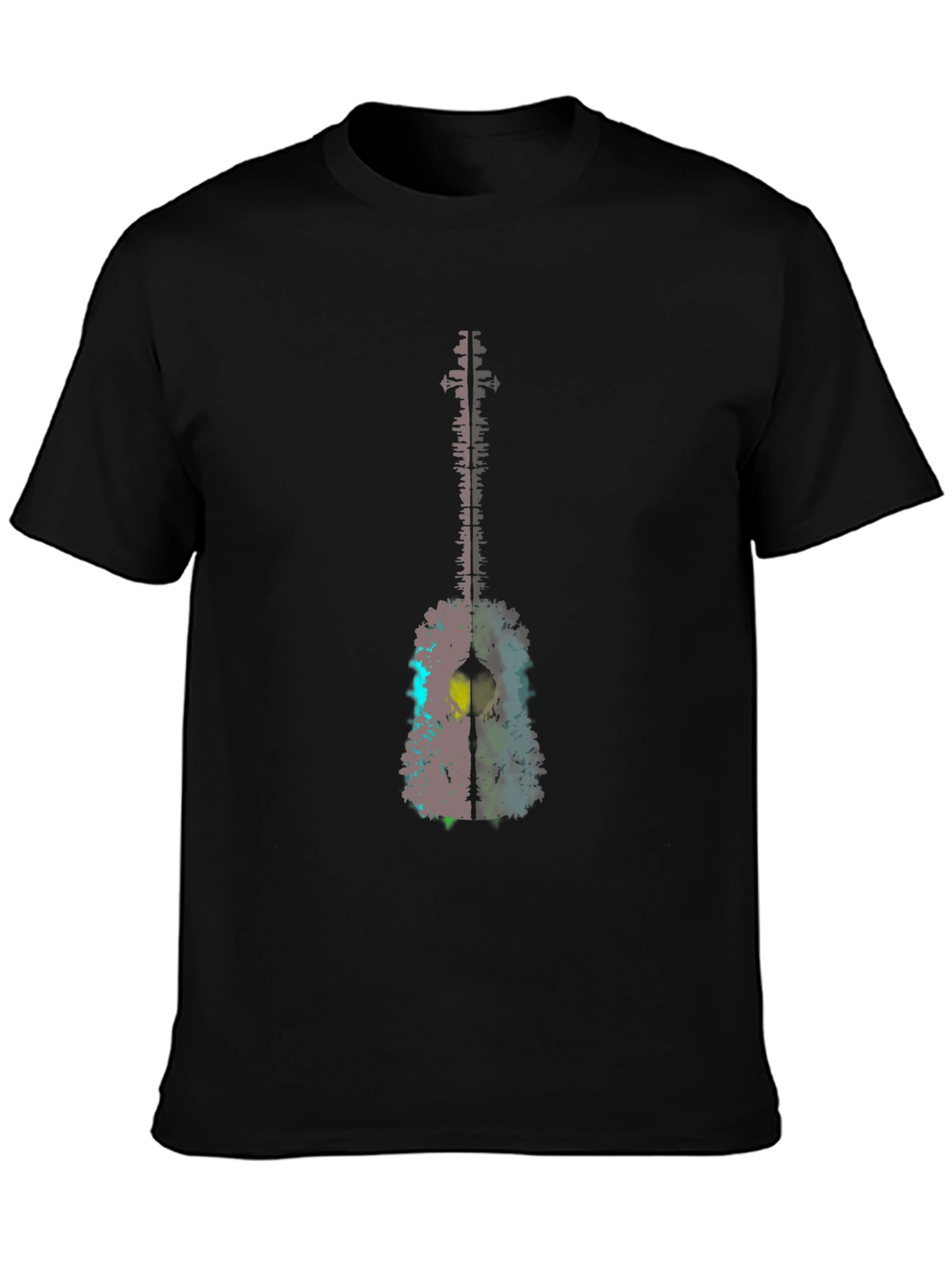 Guitar Art Graphic Tee - Black