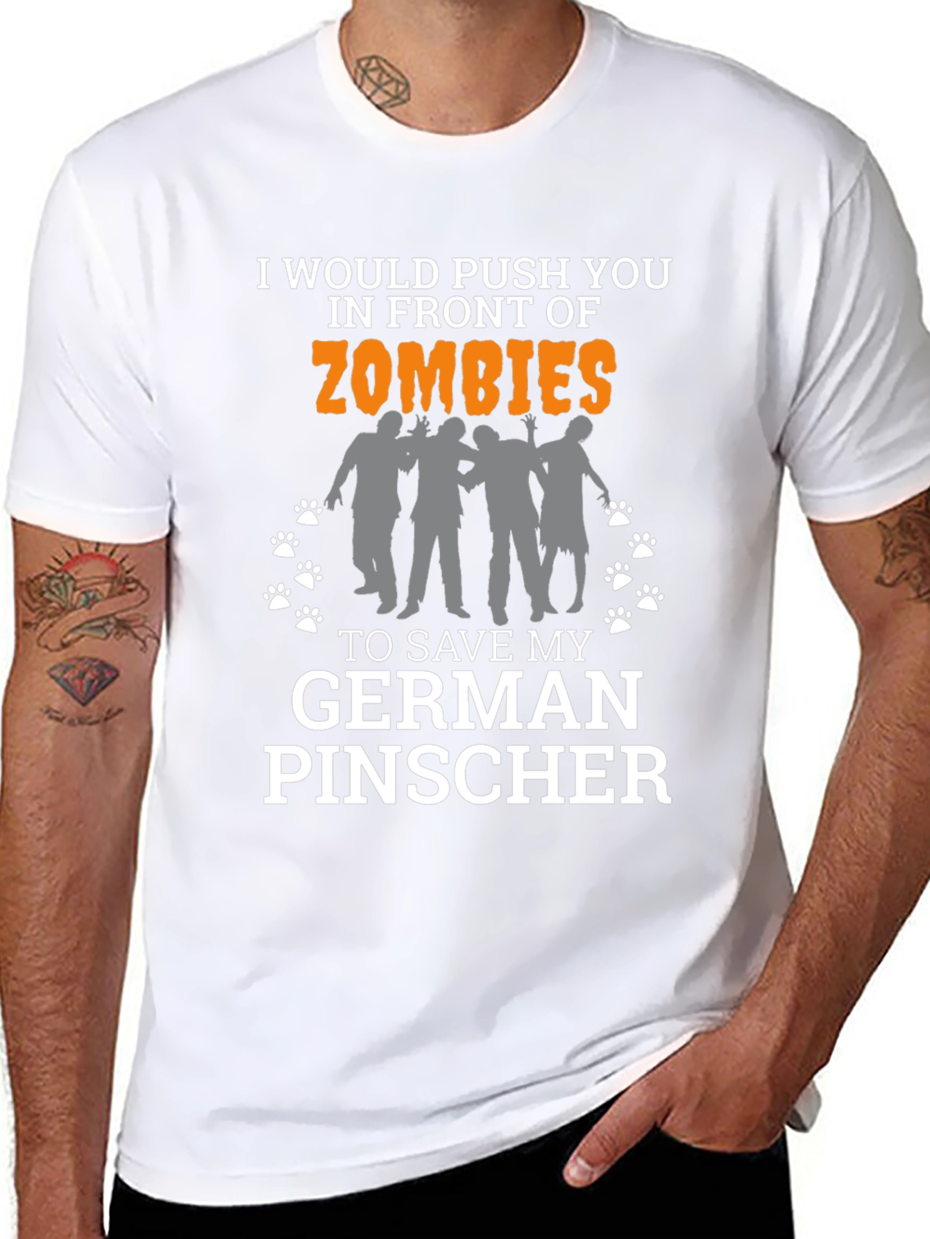 Zombie German Pinscher Graphic T-Shirt