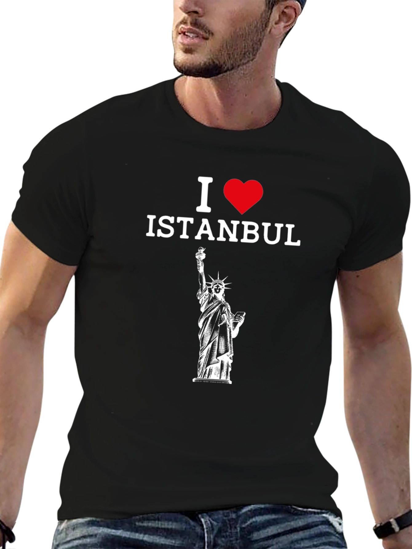 I Love Istanbul T-Shirt - Statue of Liberty Design