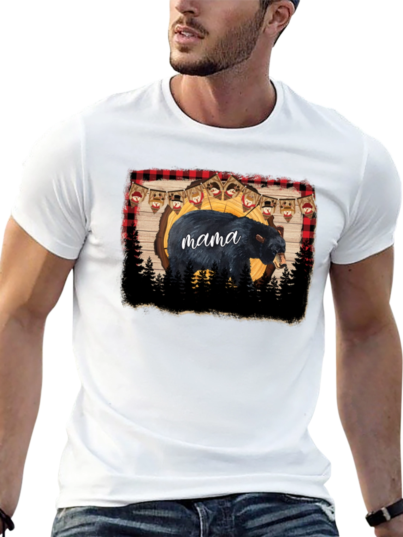 Mama Bear Graphic Tee - Black