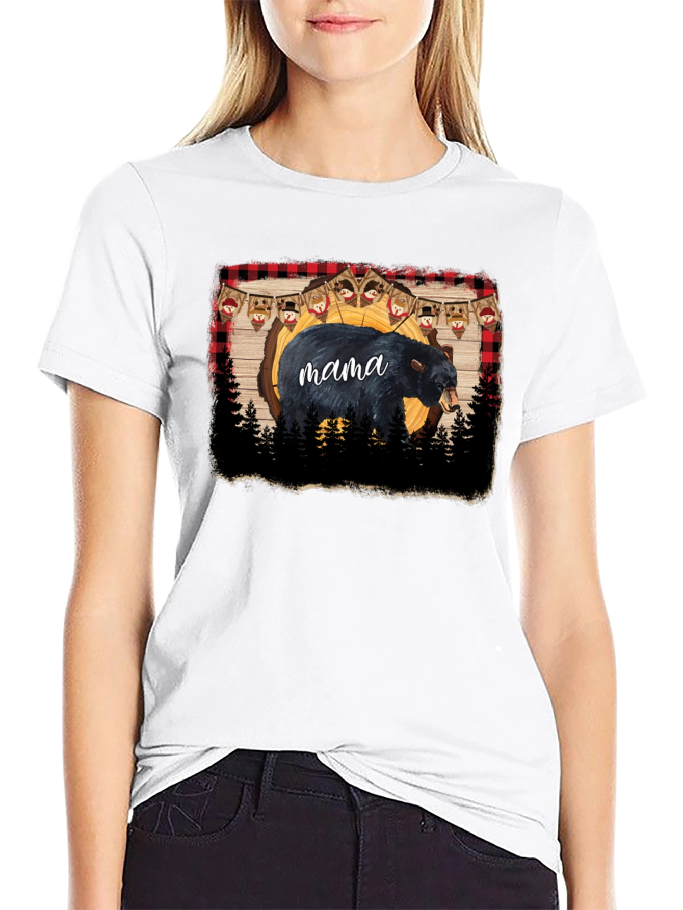 Mama Bear Graphic Tee - Black