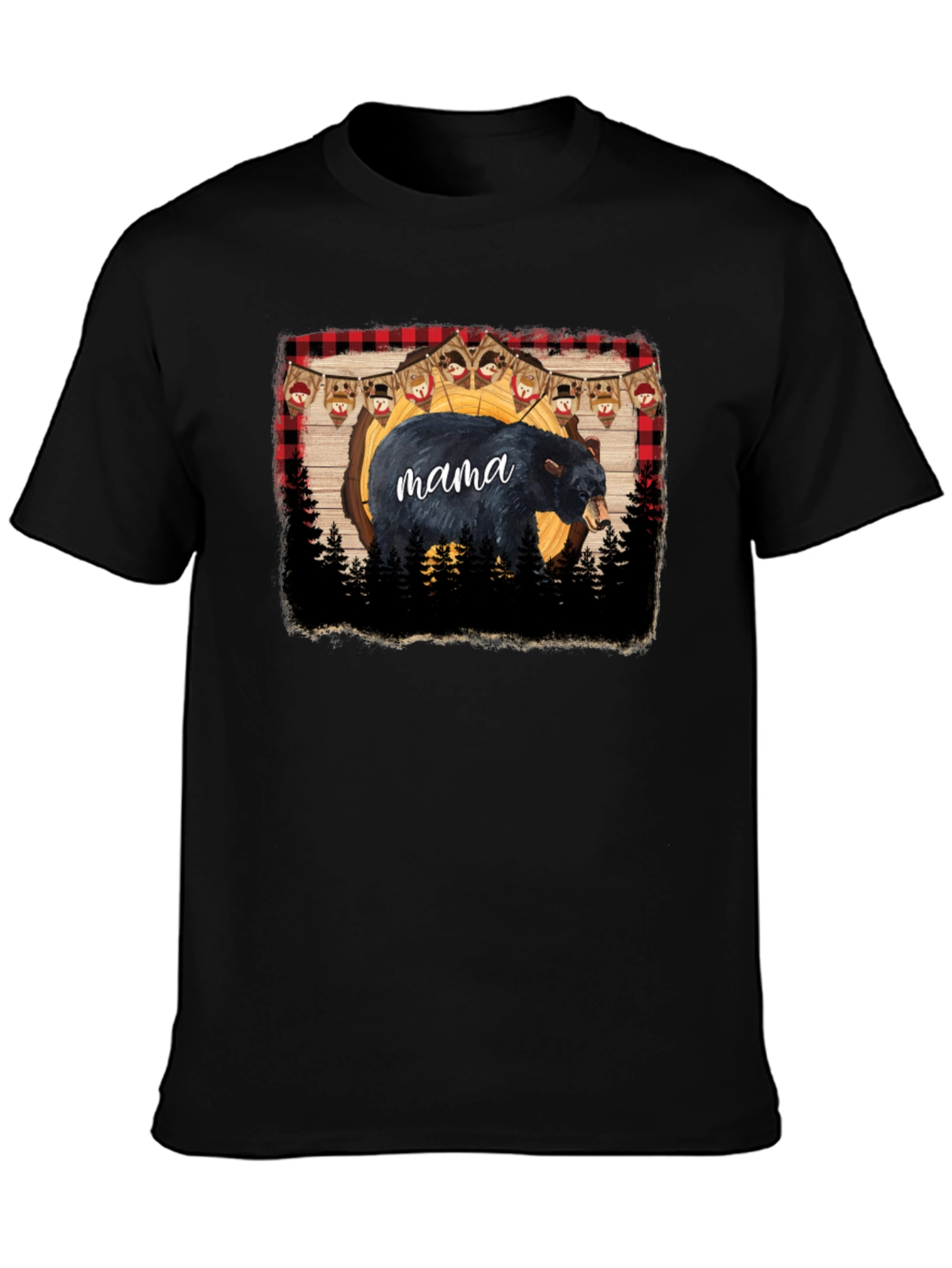 Mama Bear Graphic Tee - Black
