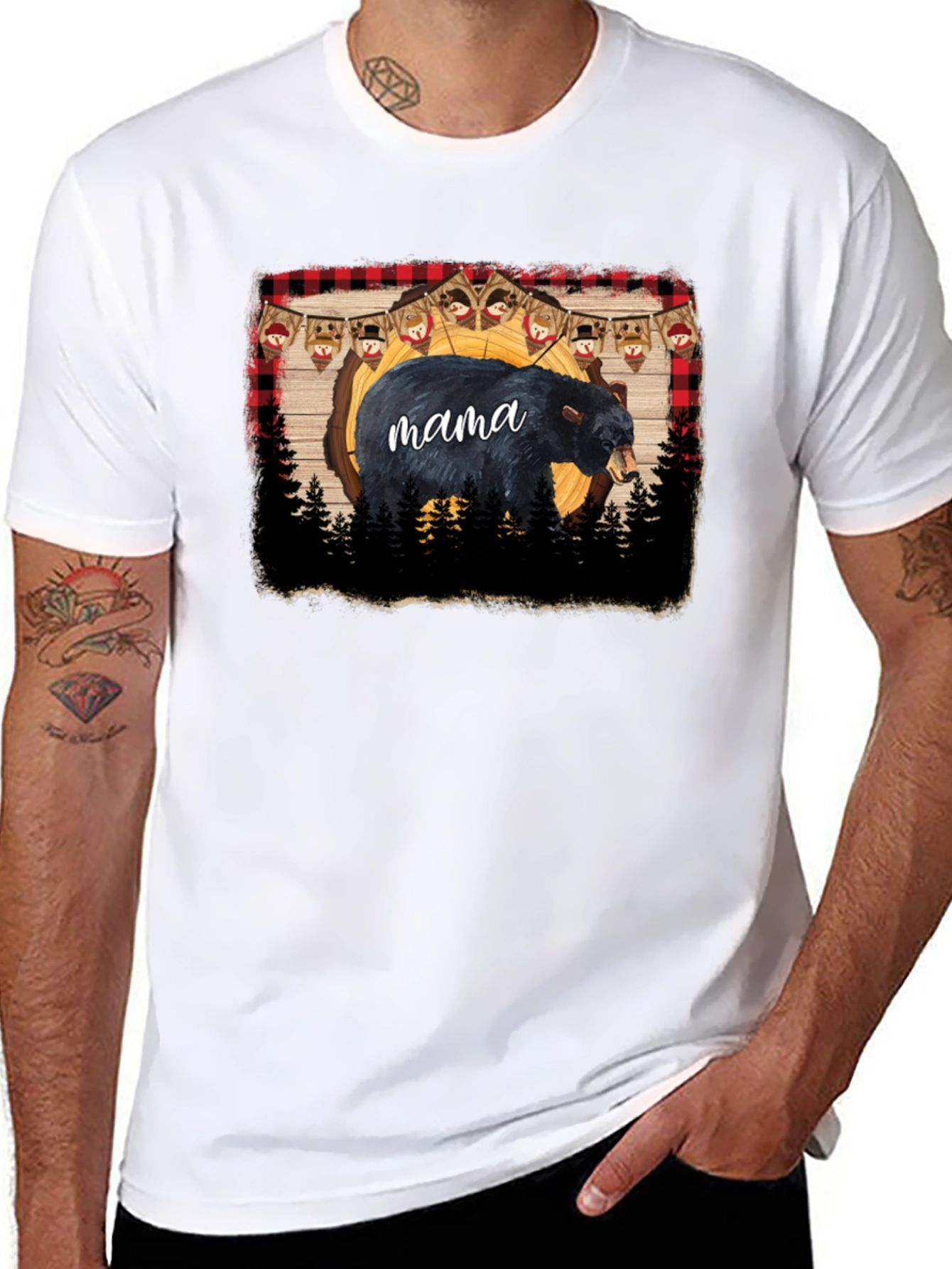 Mama Bear Graphic Tee - Black