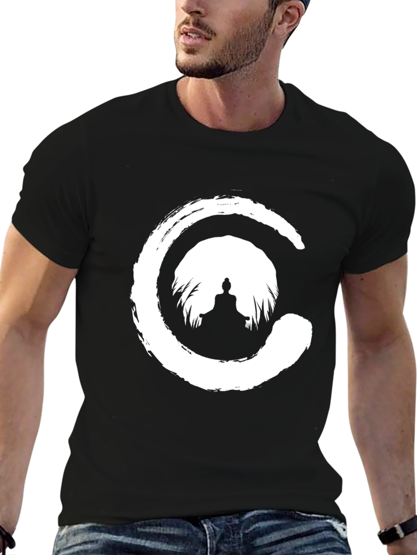 Zen Circle T-Shirt - Black - Meditation