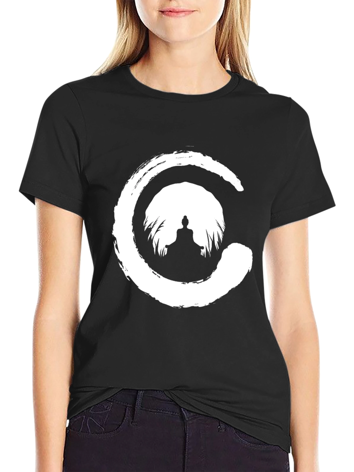 Zen Circle T-Shirt - Black - Meditation