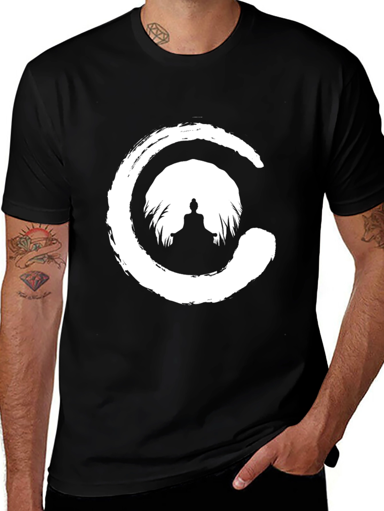 Zen Circle T-Shirt - Black - Meditation