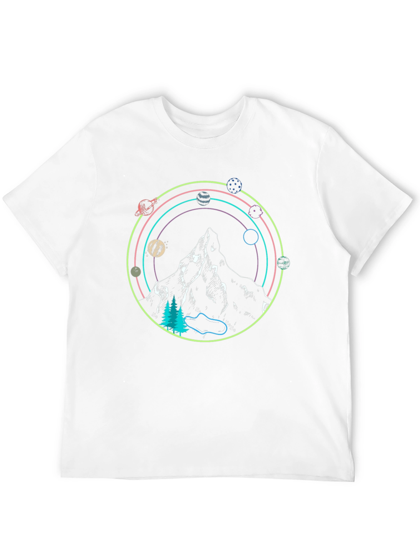 Cosmic Mountain Black Tee