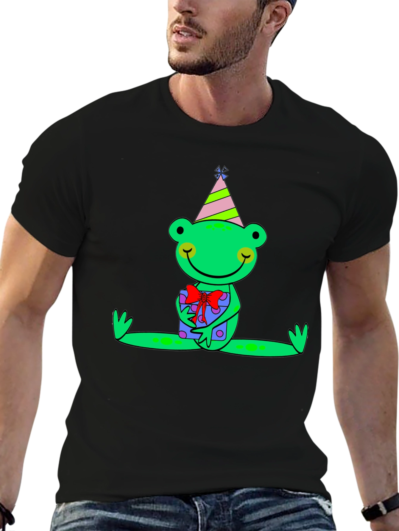 Party Frog Graphic Tee - Unique Birthday Gift