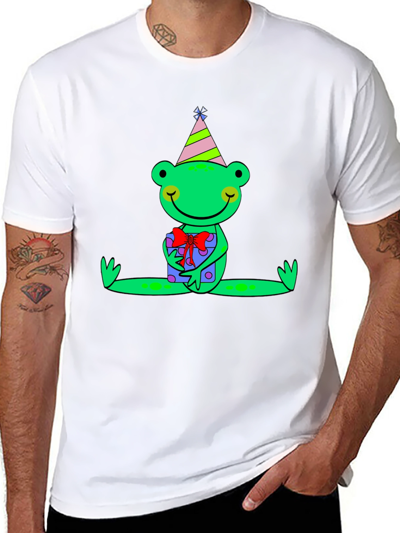 Party Frog Graphic Tee - Unique Birthday Gift