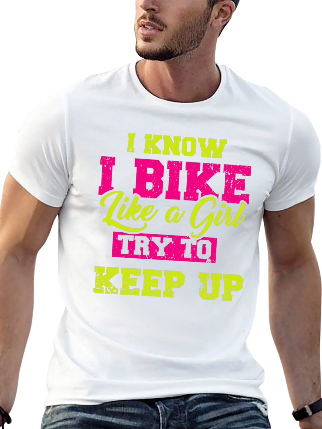 I Know I Bike Like a Girl Funny T-Shirt