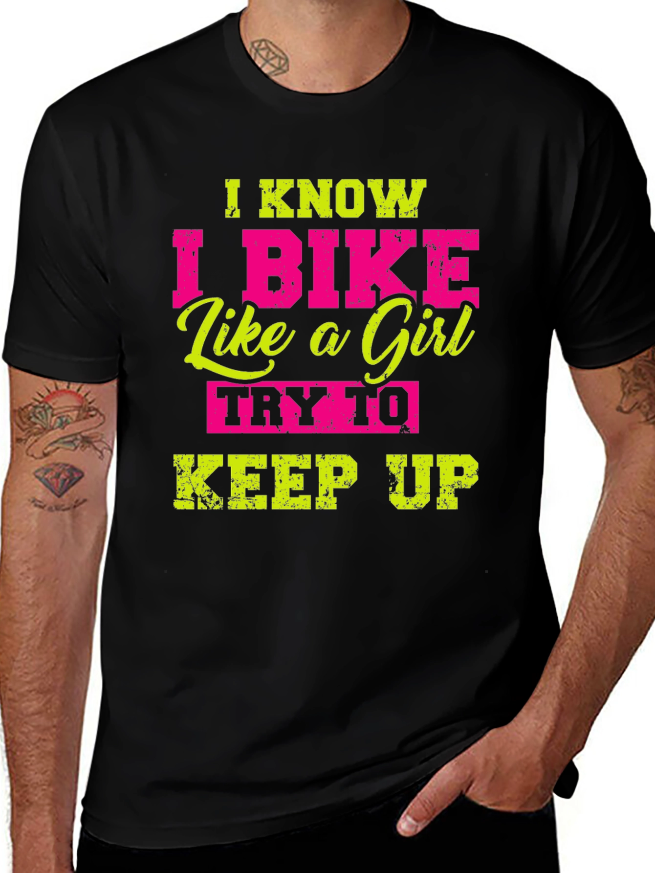 I Know I Bike Like a Girl Funny T-Shirt