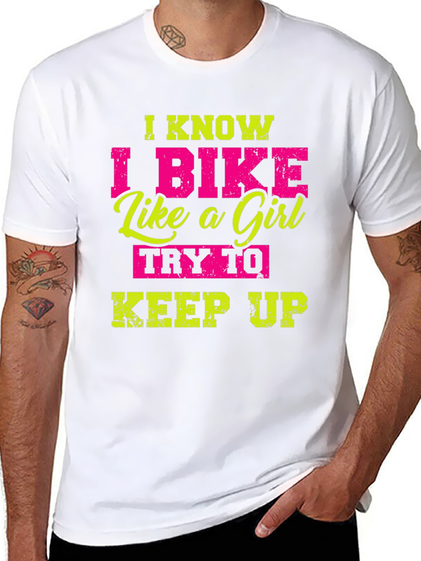 I Know I Bike Like a Girl Funny T-Shirt