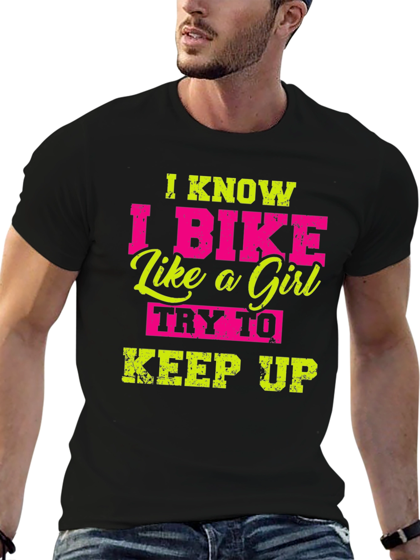 I Know I Bike Like a Girl Funny T-Shirt