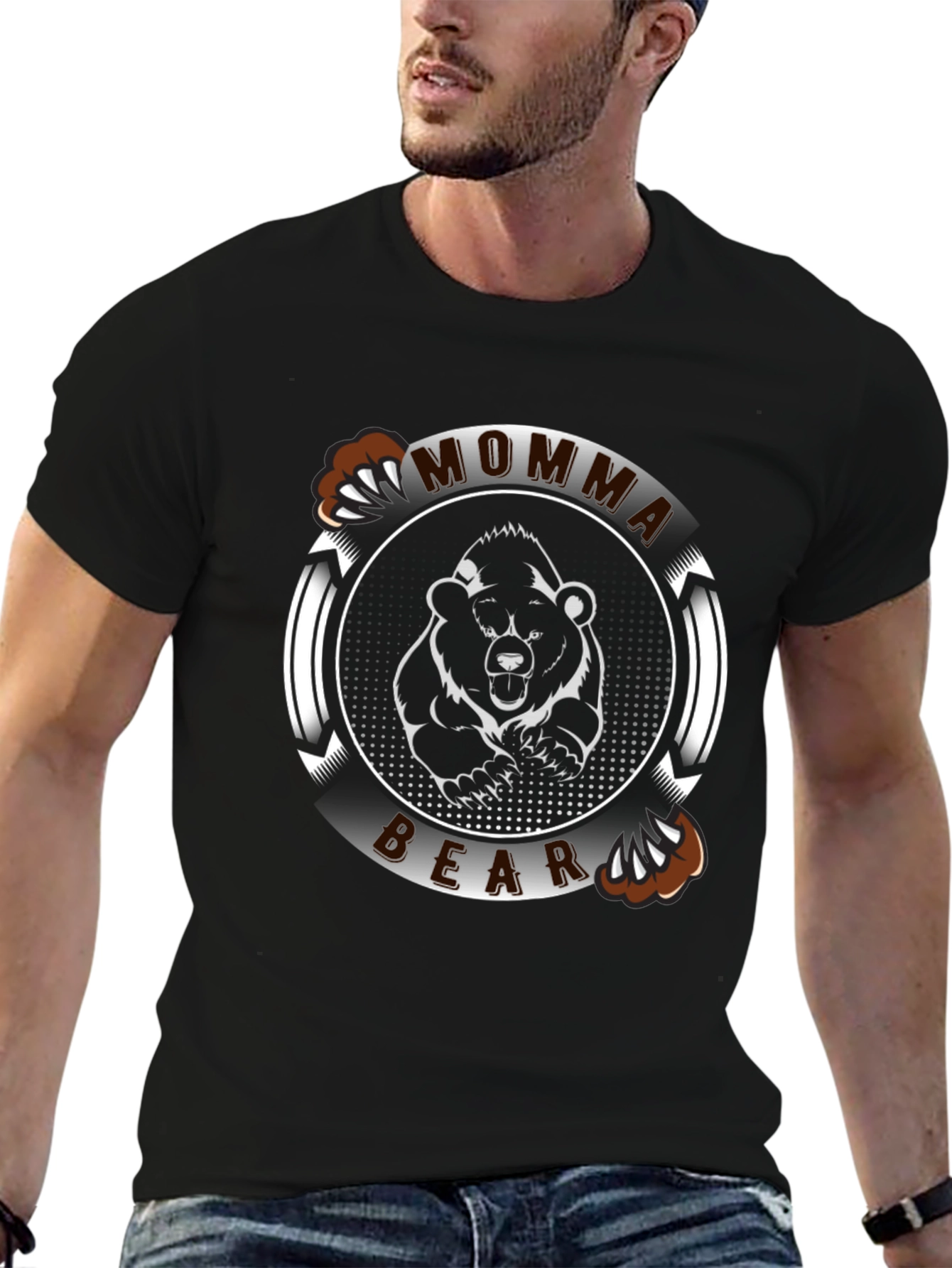Momma Bear Graphic Tee - Perfect for Mothers