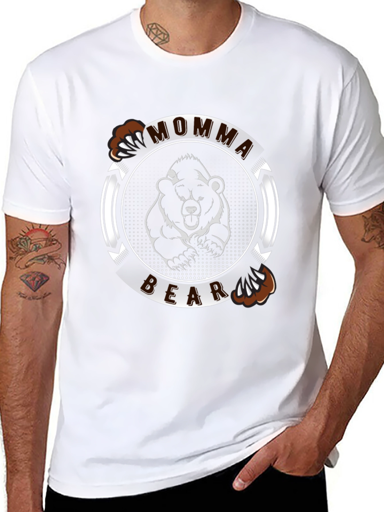 Momma Bear Graphic Tee - Perfect for Mothers