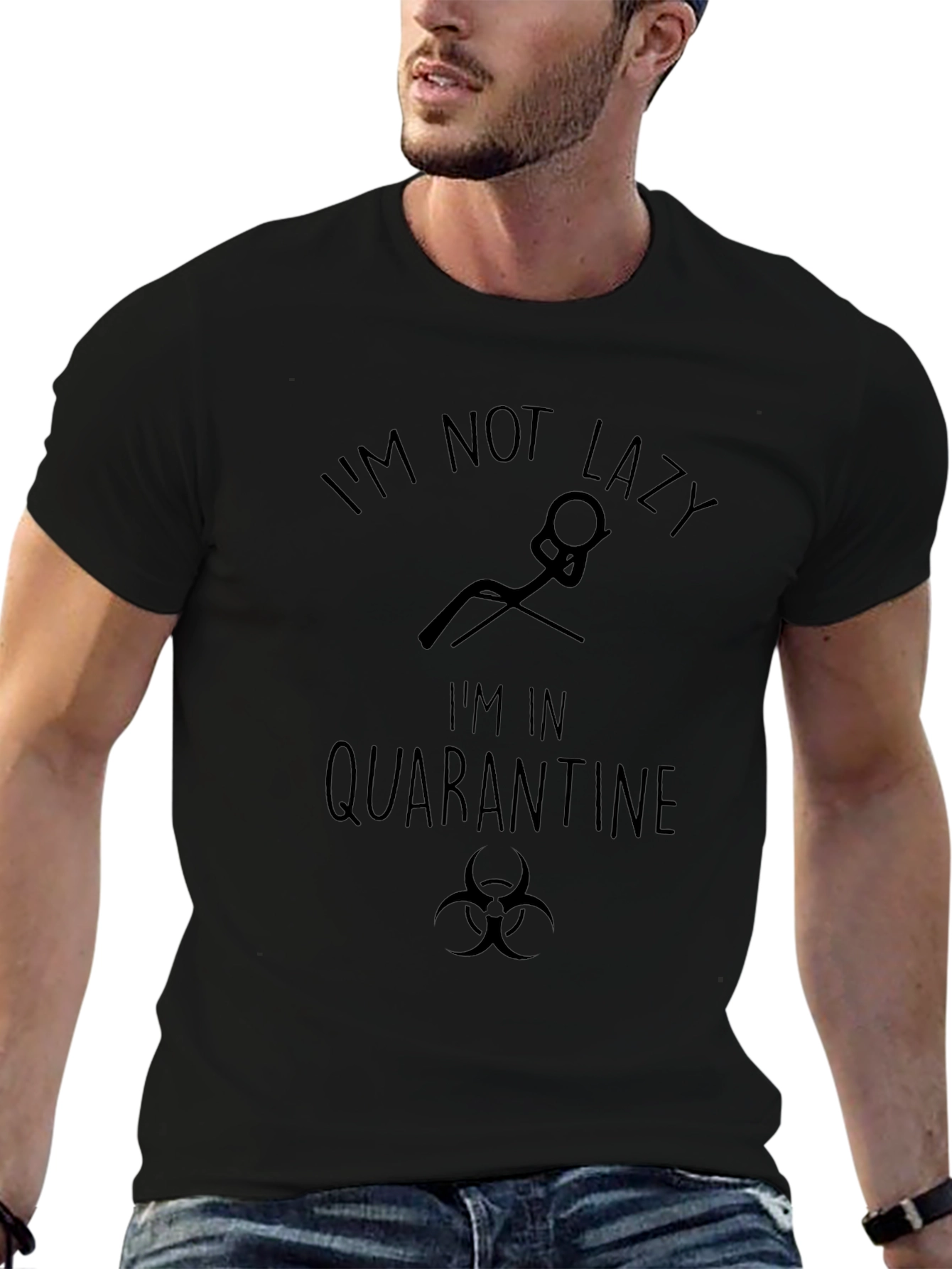 Quarantine Mode T-Shirt: Not Lazy Just Isolating