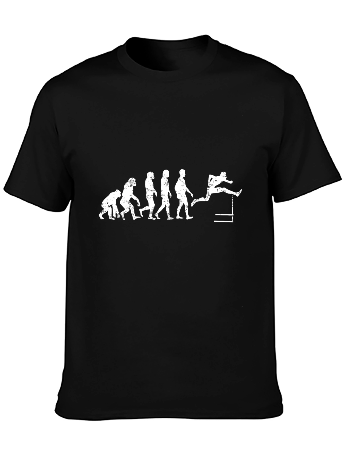 Evolution of Hurdler Graphic T-Shirt - Black