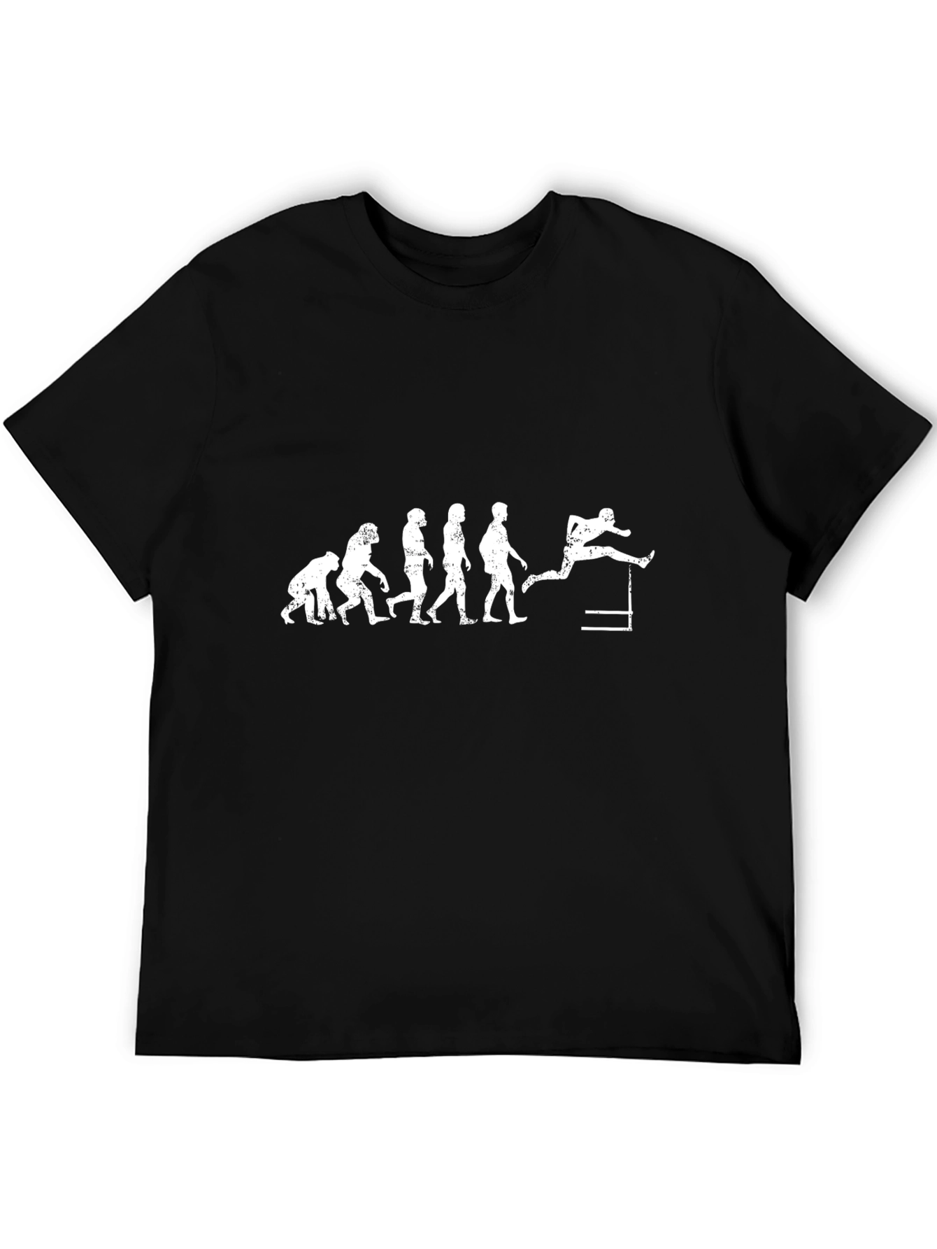 Evolution of Hurdler Graphic T-Shirt - Black