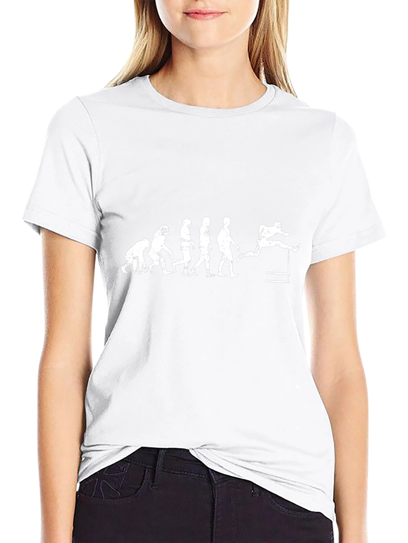 Evolution of Hurdler Graphic T-Shirt - Black