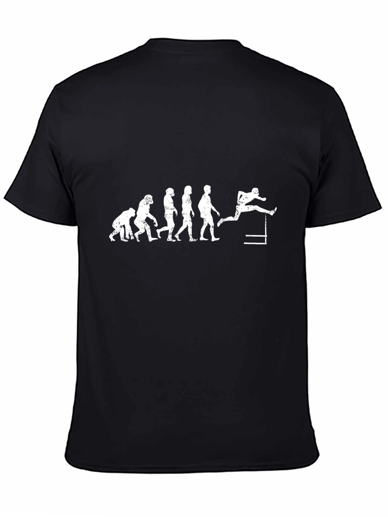 Evolution of Hurdler Graphic T-Shirt - Black