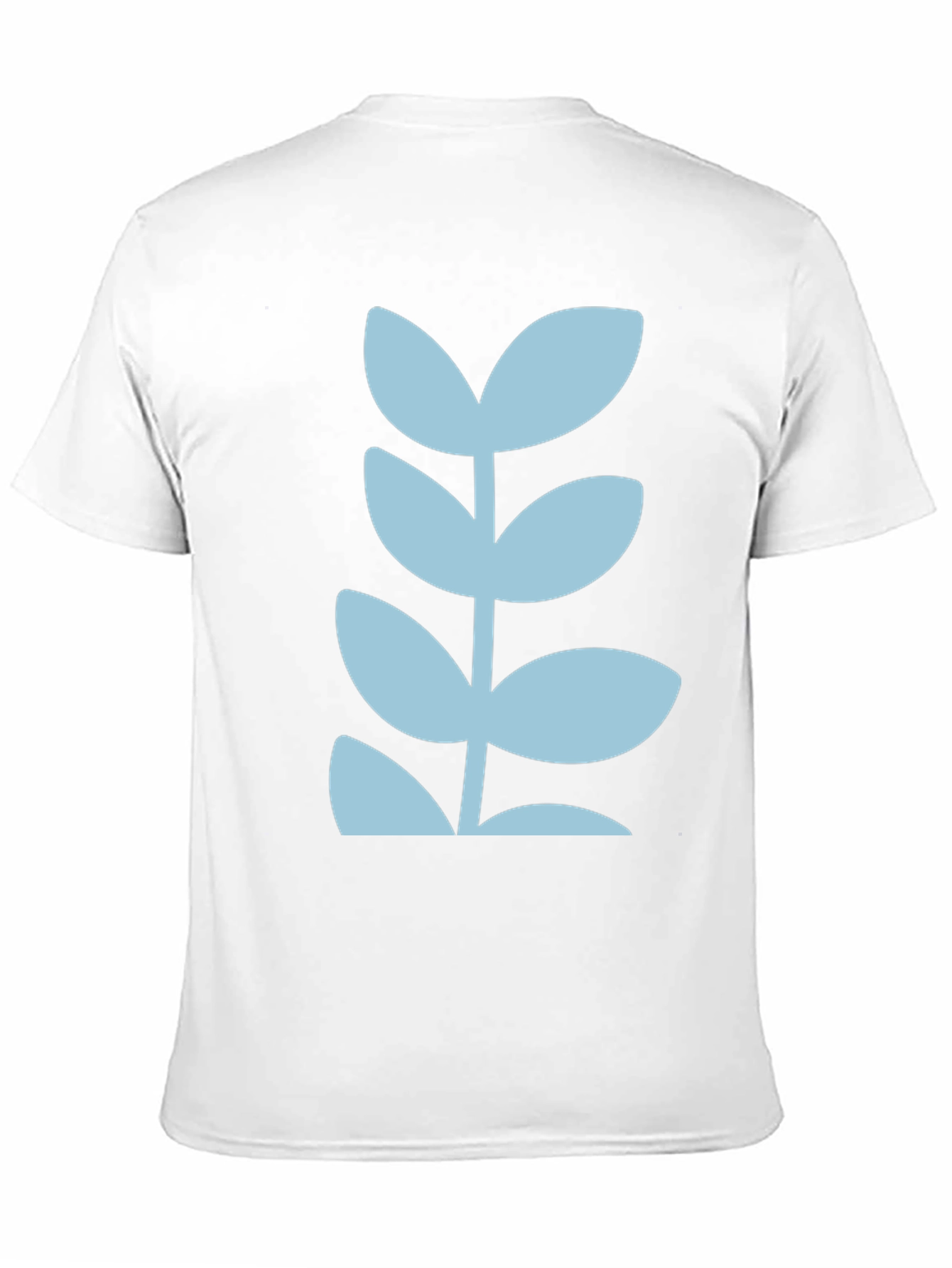 Modern Leaf Design Black T-Shirt