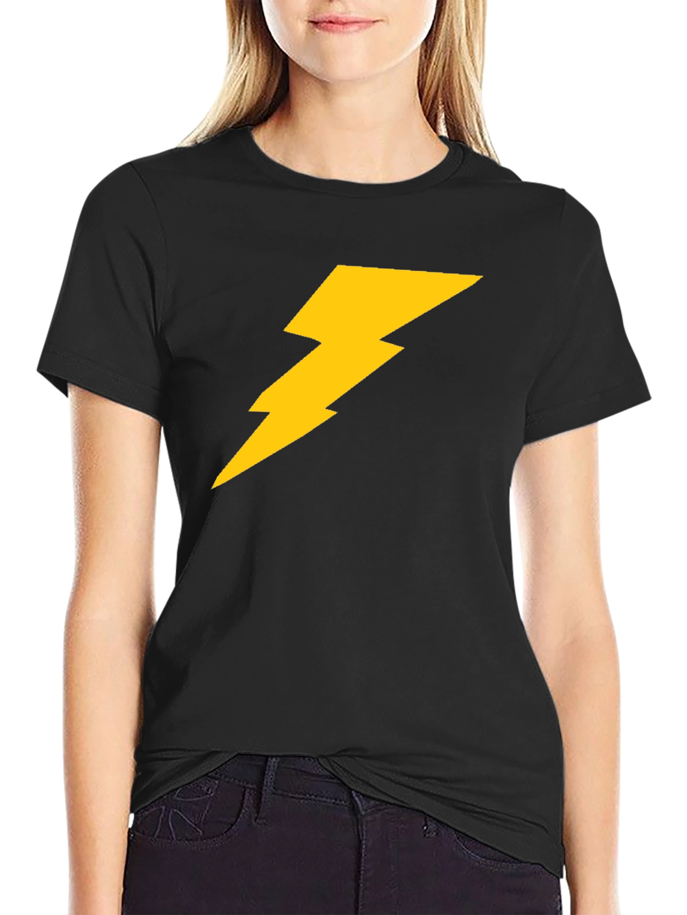Lightning Bolt Graphic Tee - Black