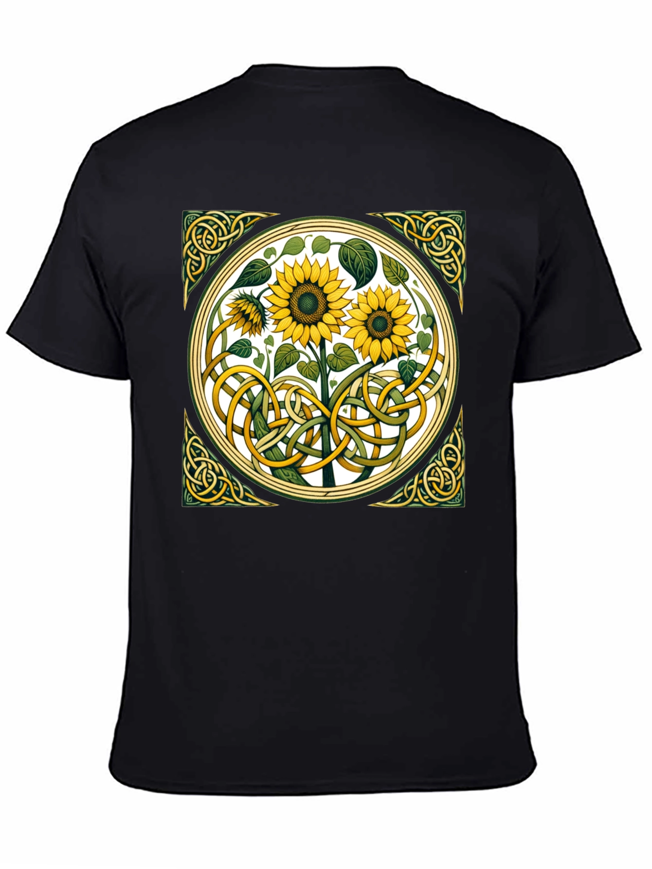 Celtic Sunflower Graphic T-Shirt - Stylish Comfort