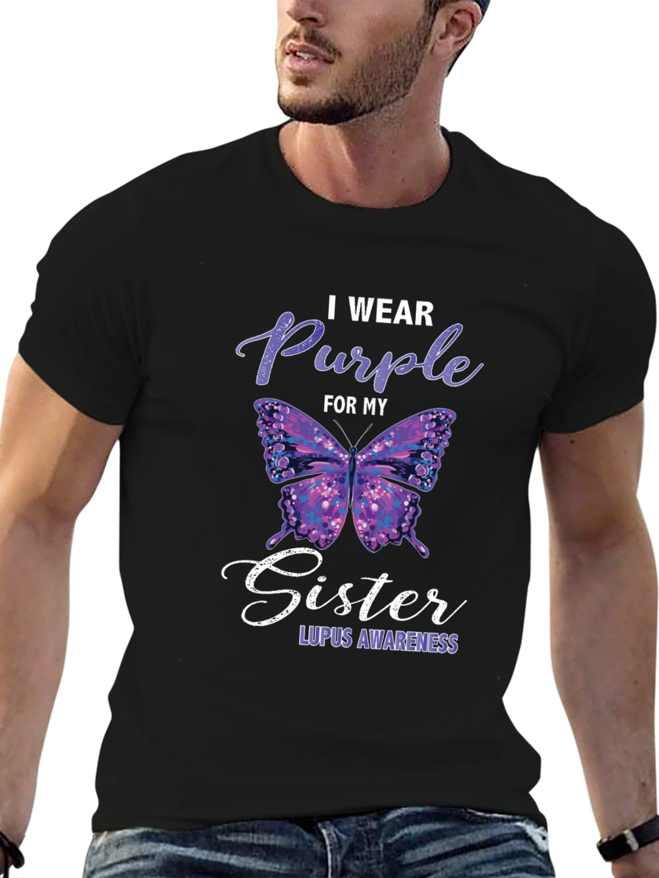 Purple Butterfly Lupus Awareness T-Shirt