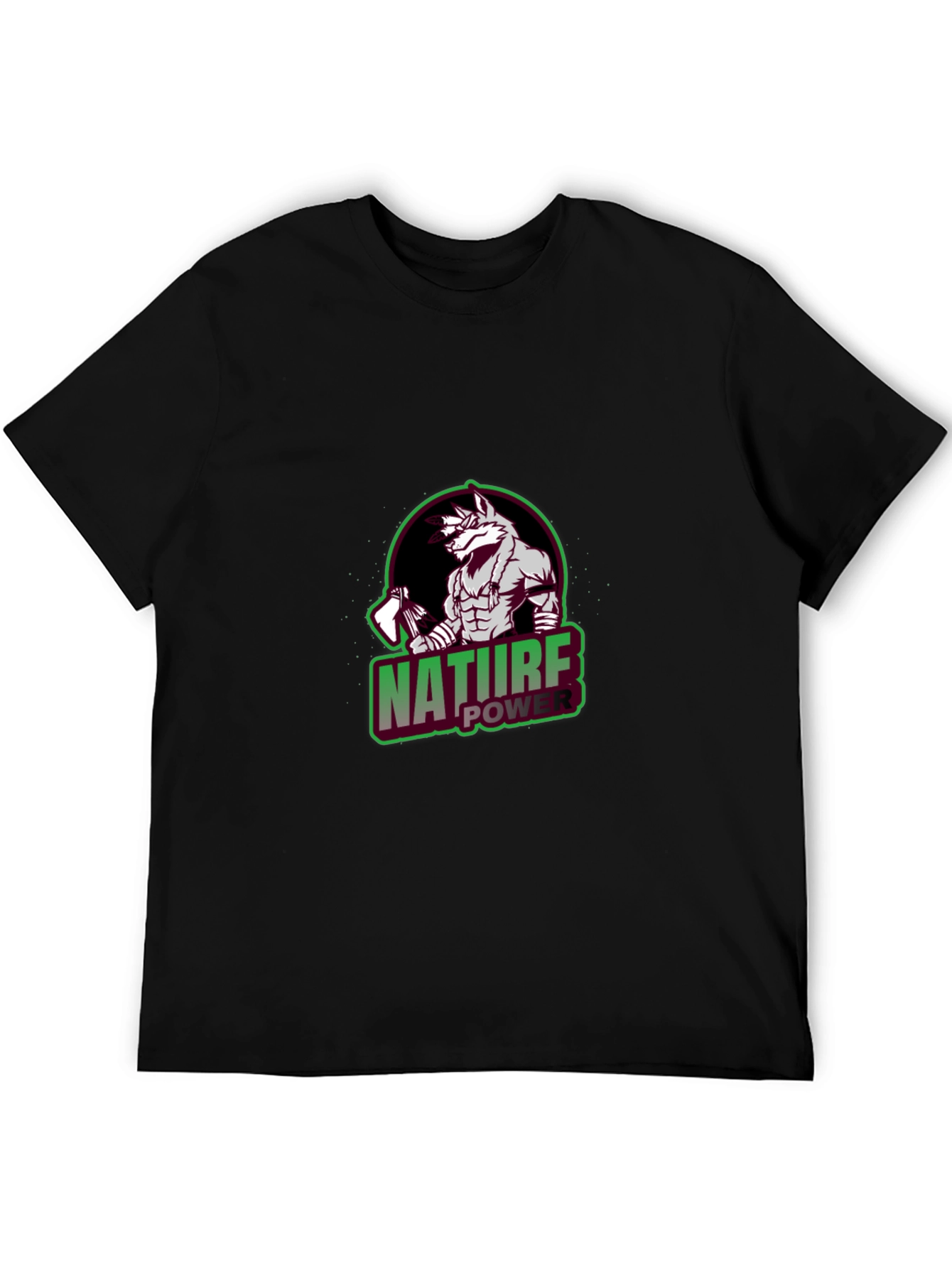 Nature Power Wolf Graphic T-Shirt