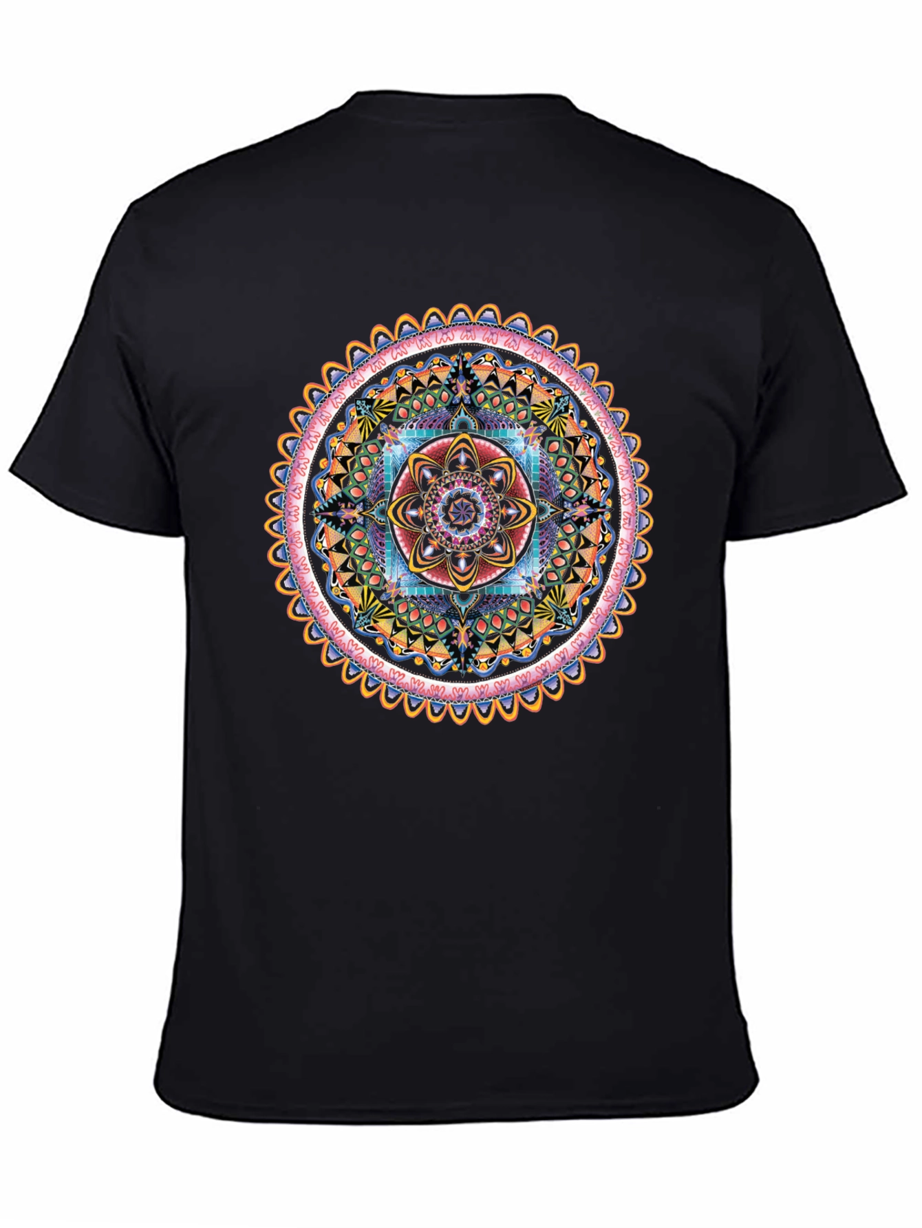 Vibrant Mandala Graphic Tee - Spiritual Style