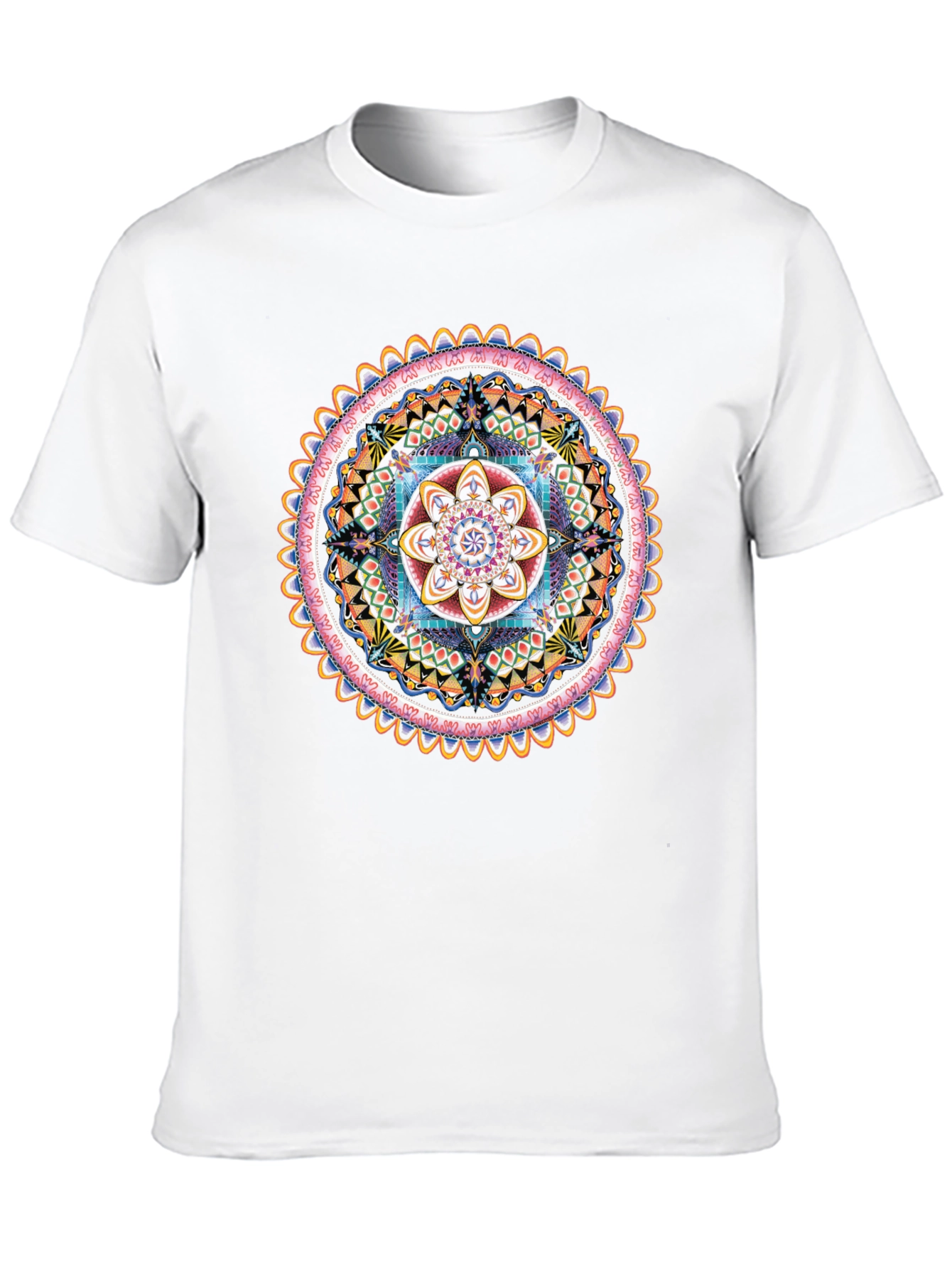 Vibrant Mandala Graphic Tee - Spiritual Style