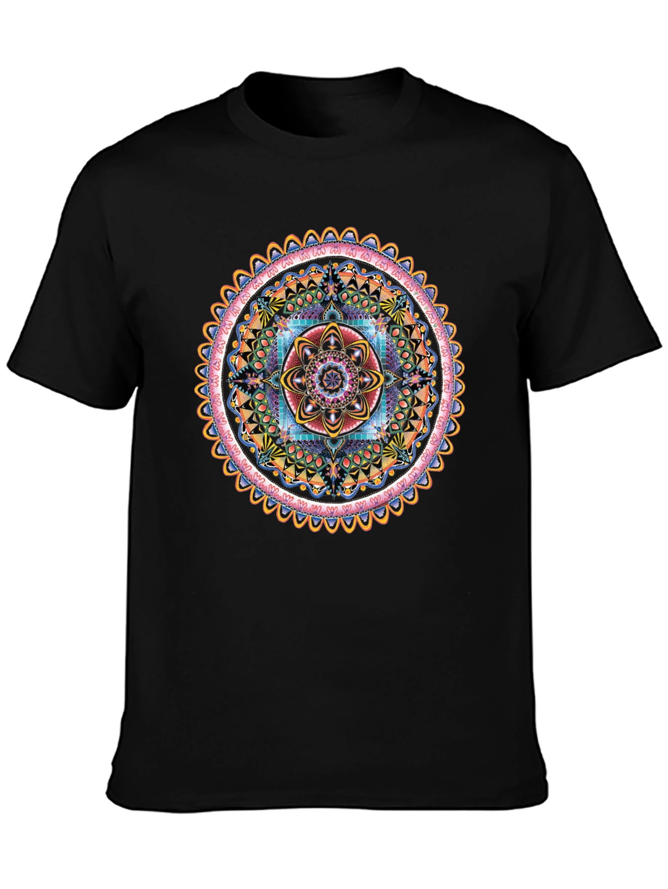 Vibrant Mandala Graphic Tee - Spiritual Style