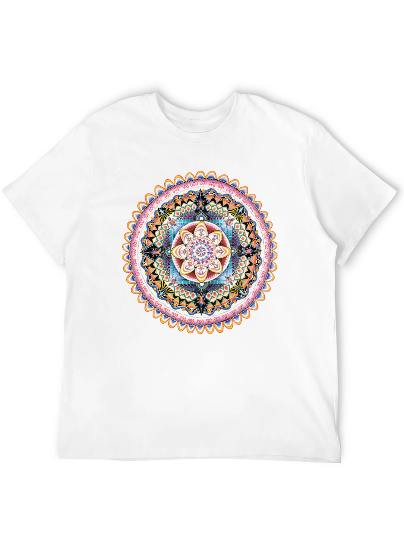 Vibrant Mandala Graphic Tee - Spiritual Style