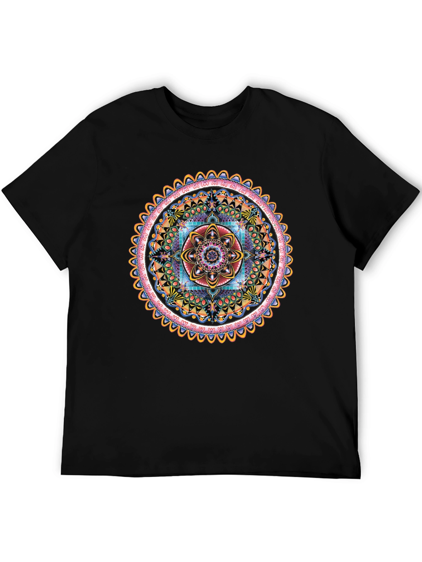 Vibrant Mandala Graphic Tee - Spiritual Style
