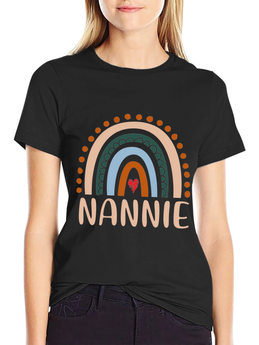 Nannie Rainbow Graphic T-Shirt - Black