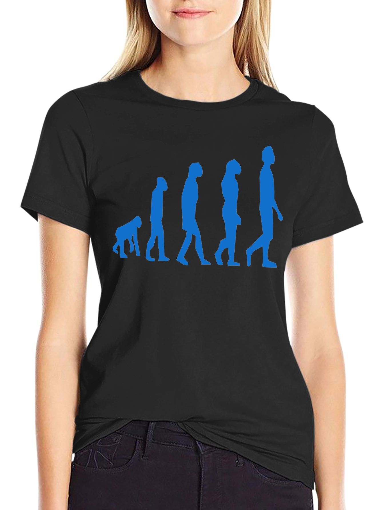 Evolution of Man Black Graphic Tee