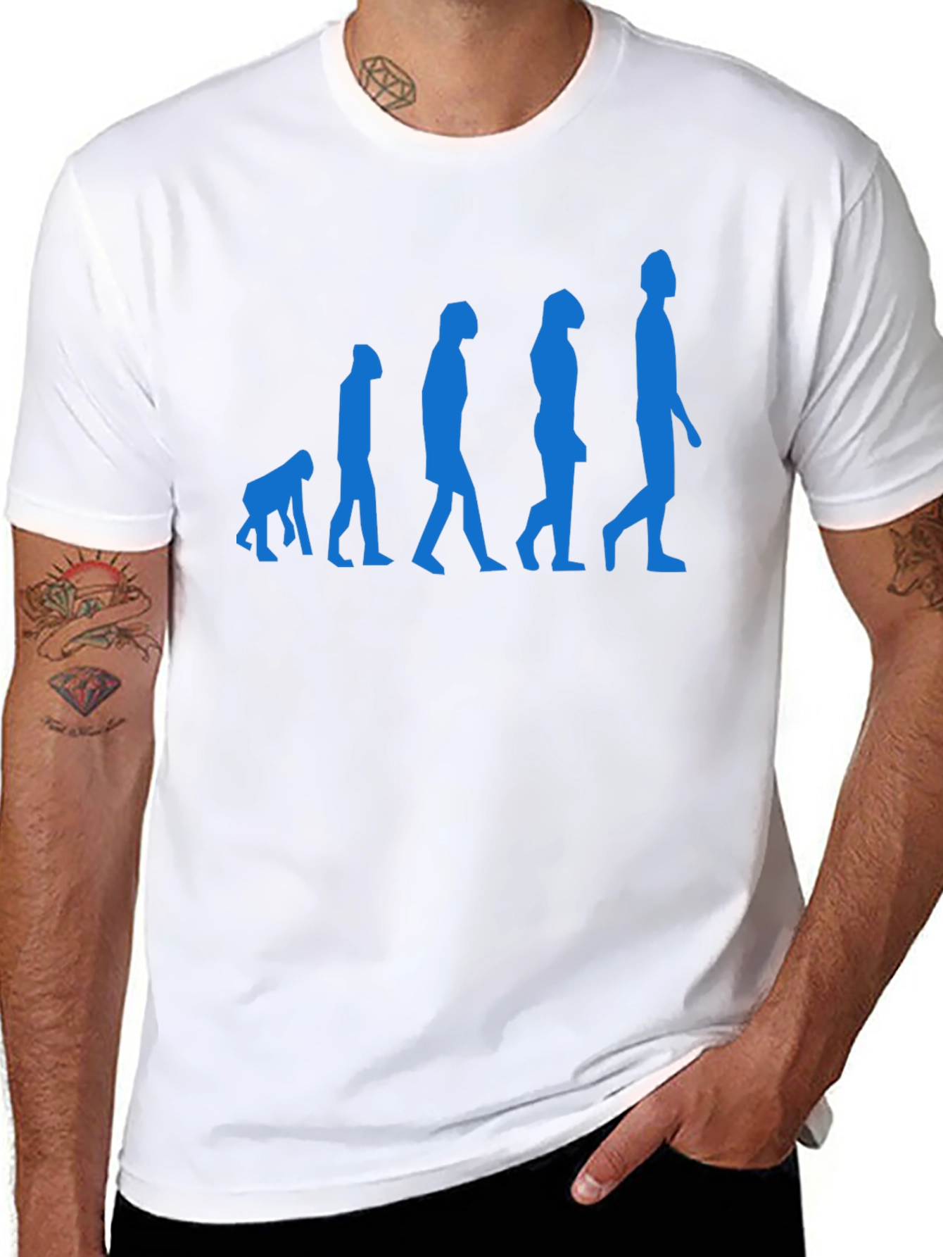 Evolution of Man Black Graphic Tee