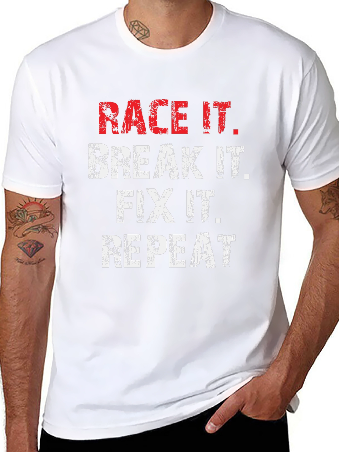 Race It Break It Fix It Repeat Graphic Tee