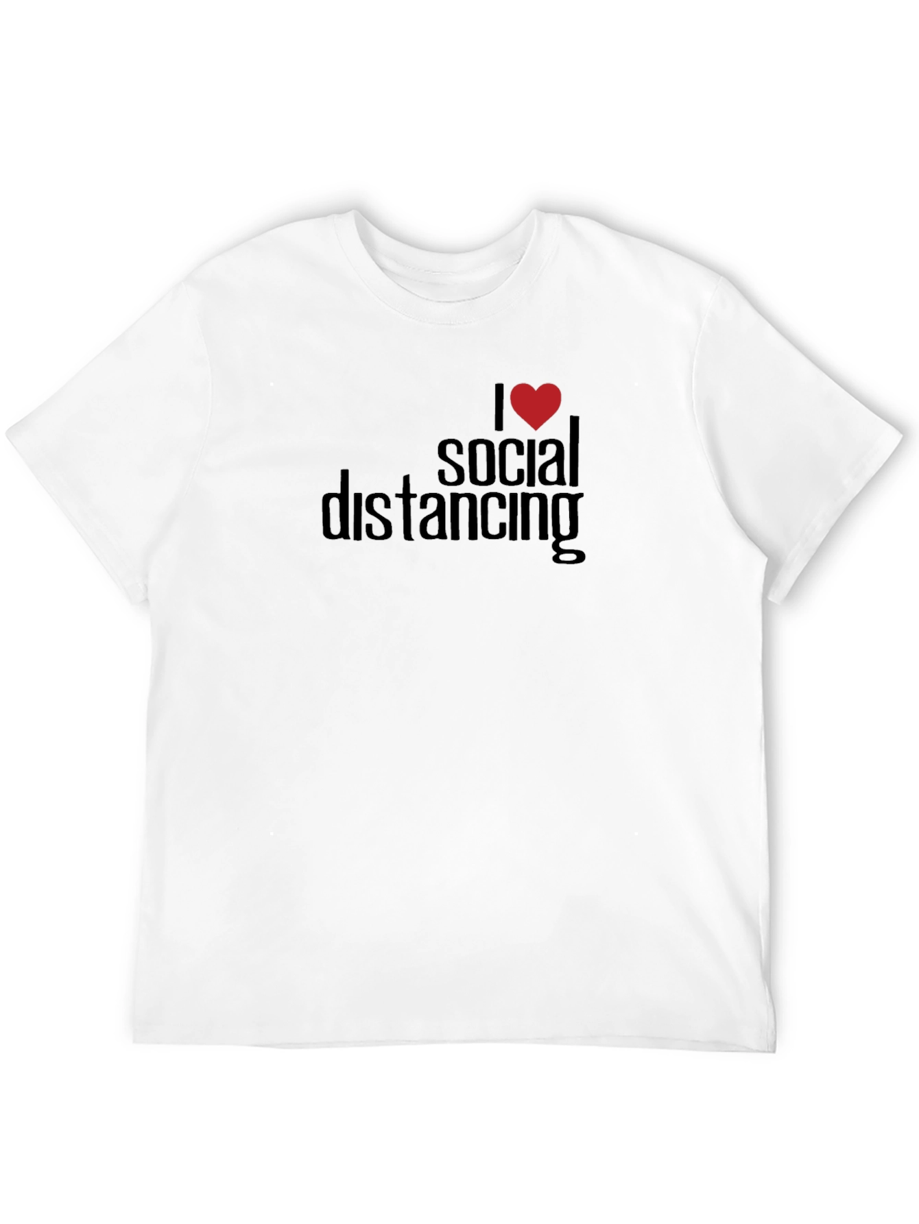 I Heart Social Distancing Black T-Shirt