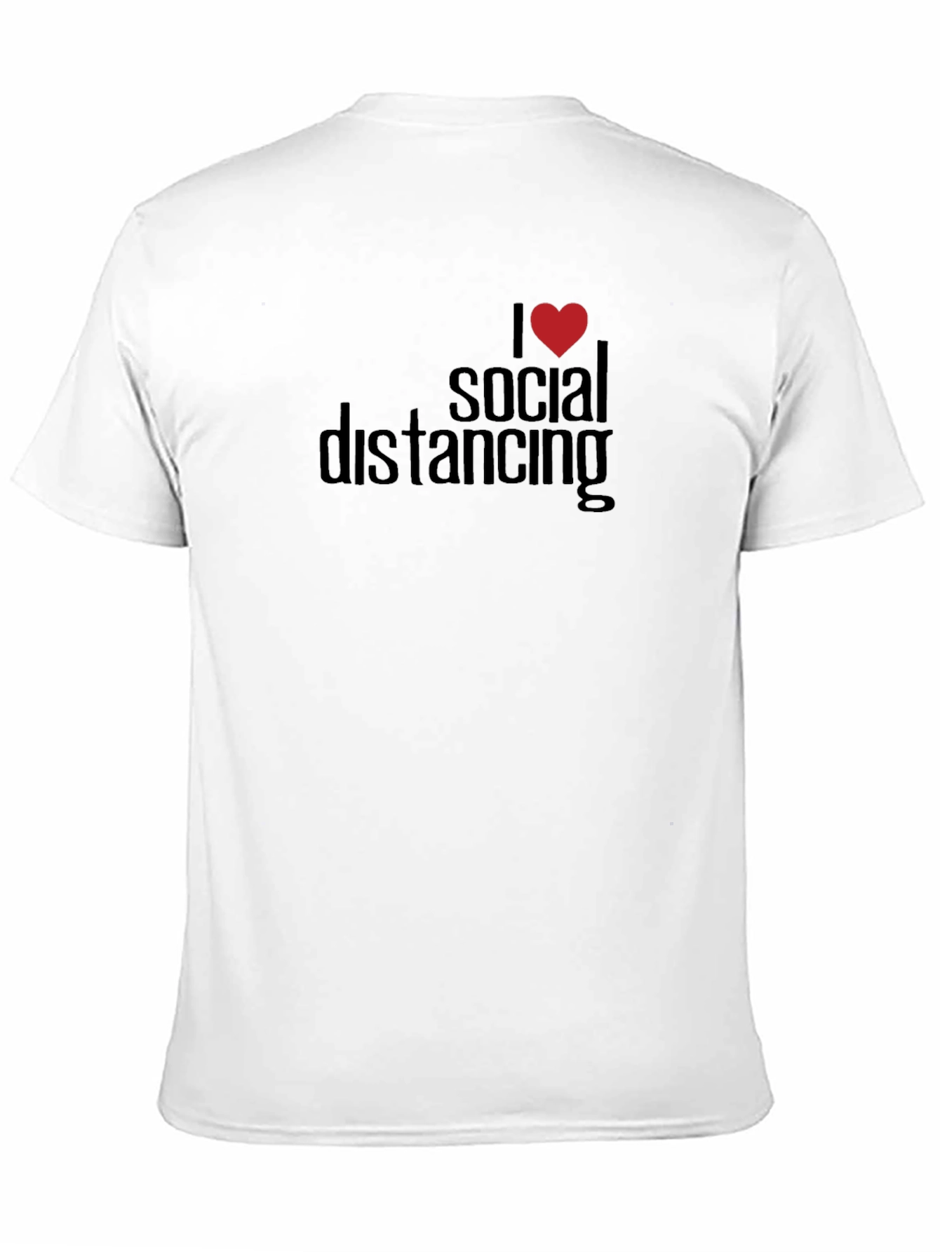 I Heart Social Distancing Black T-Shirt