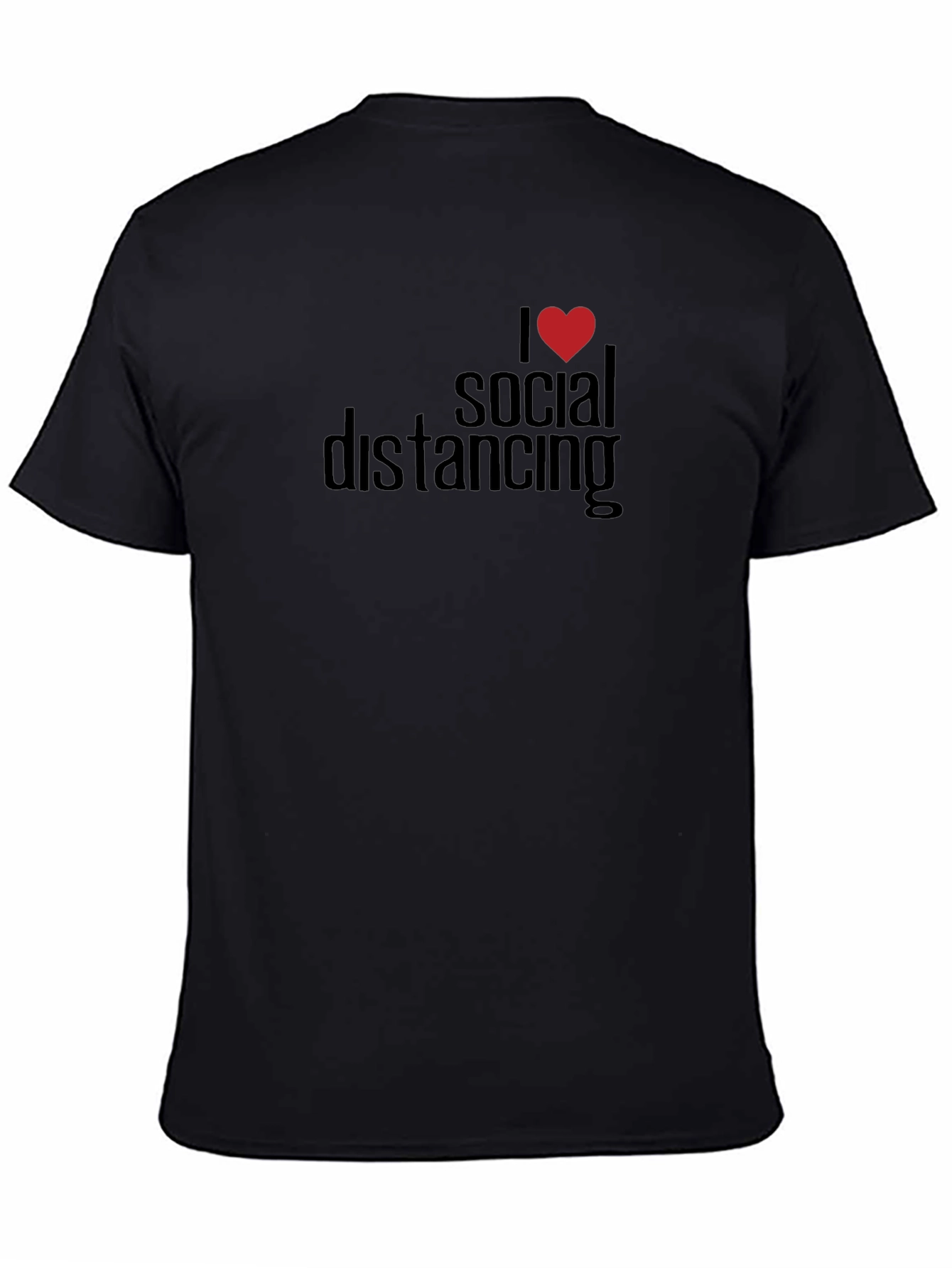 I Heart Social Distancing Black T-Shirt